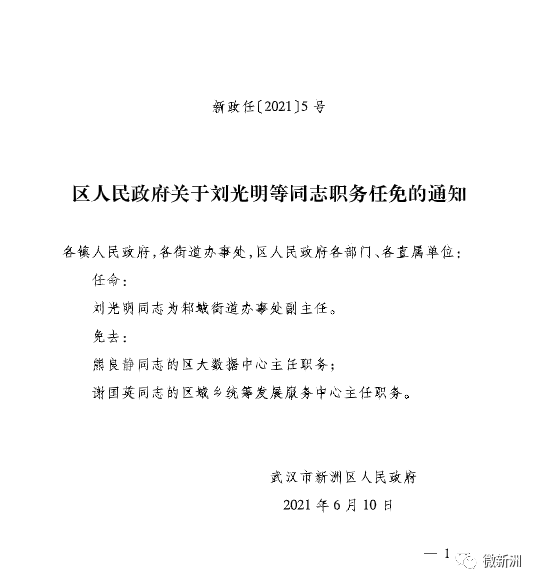 上京镇人事任命动态更新